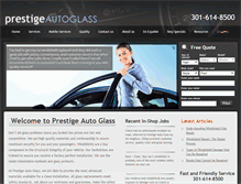 Tablet Screenshot of prestigeautoglass.com